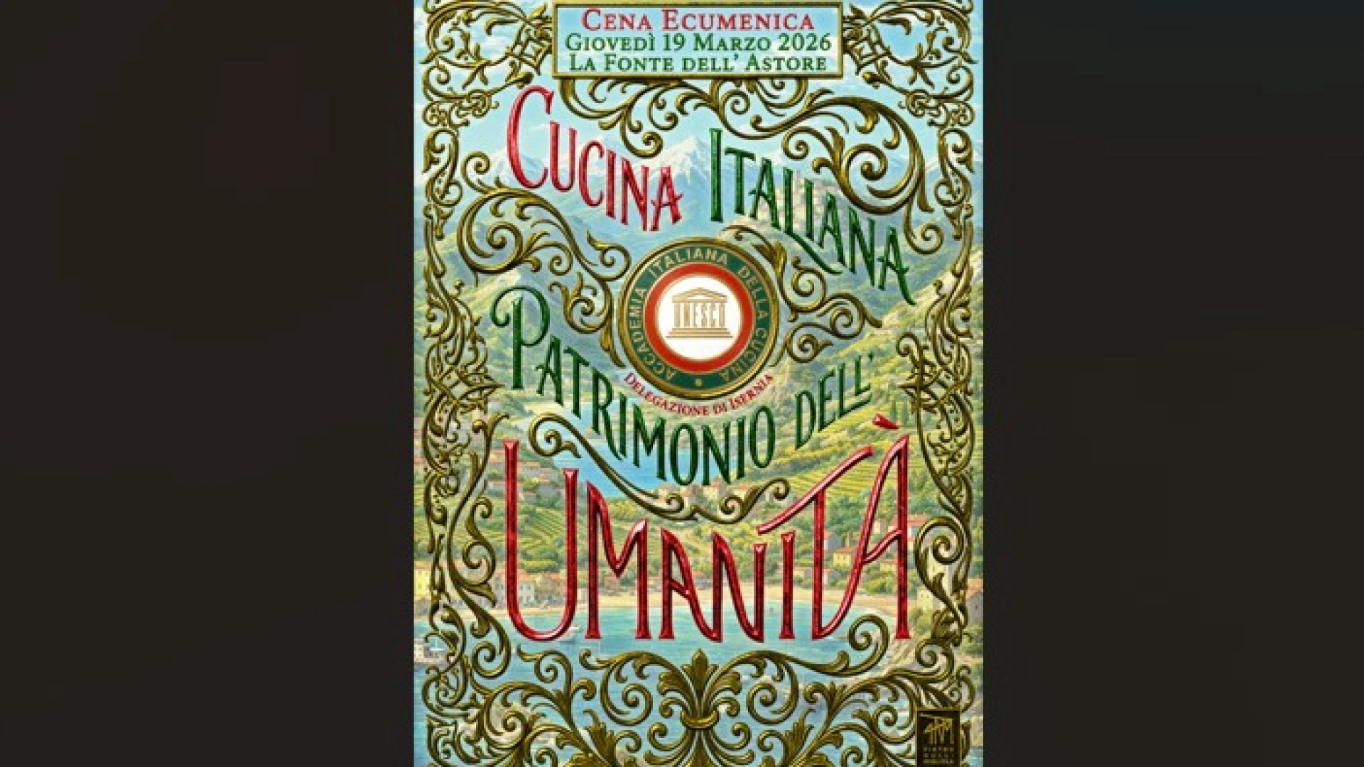 A Isernia nasce il “Patto della Tavola”: associazioni e club uniti nel segno della cucina italiana patrimonio UNESCO